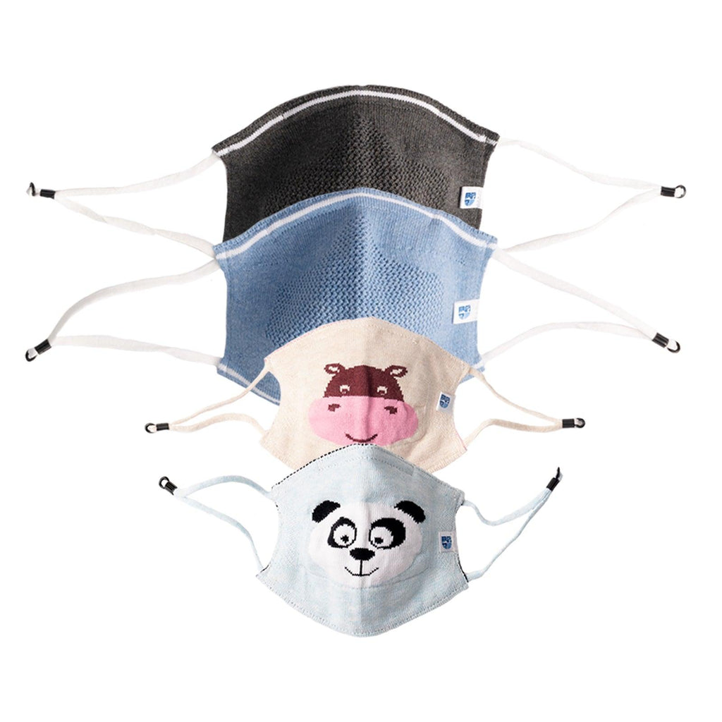 Ultra Breathable Antimicrobial Masks Family Pack  (Adults 2 + Kids 2) - Oneforblue