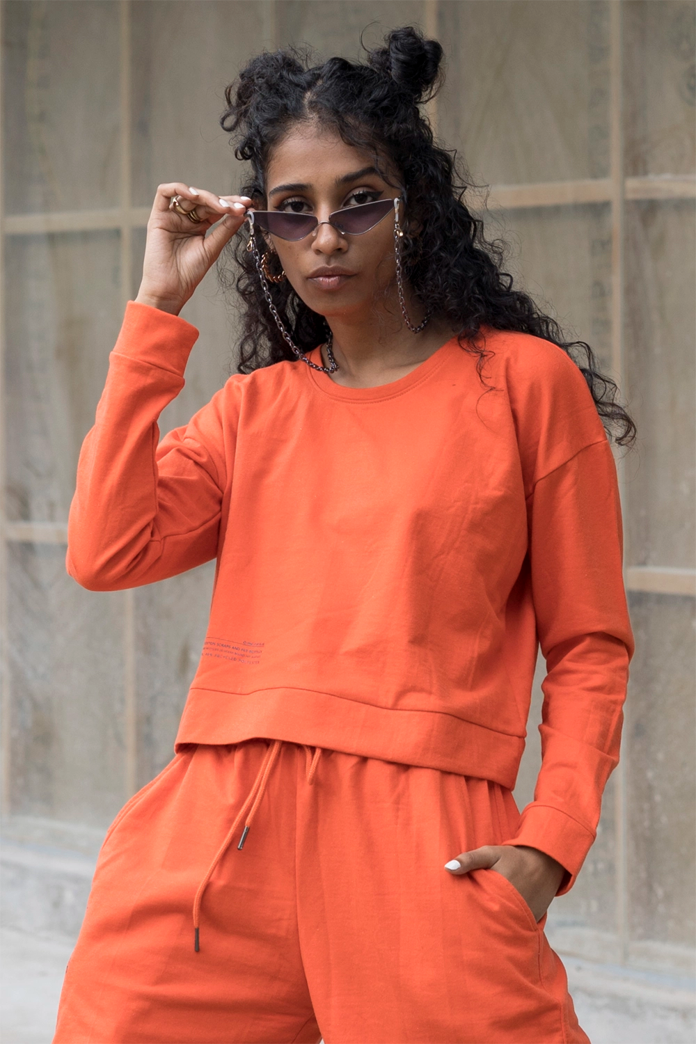 Tangerine Crop Top - Shorts Co-Ord