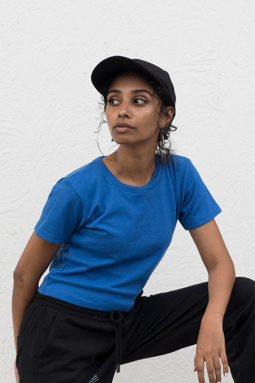 Royal blue all season rib top