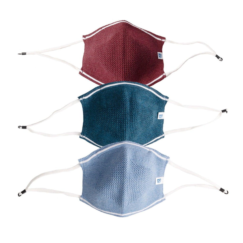 Ultra Breathable Antimicrobial Face Masks for Adults (Pack of 3) - Oneforblue