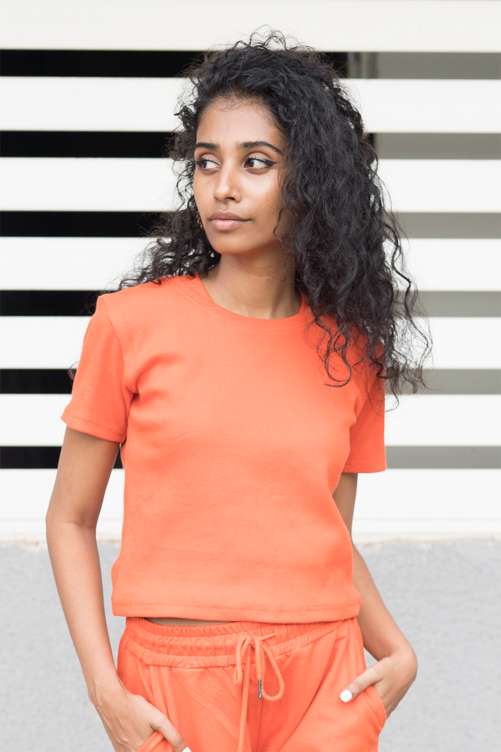 Tangerine Tank Top with Sleeves- Jog Co-Ord