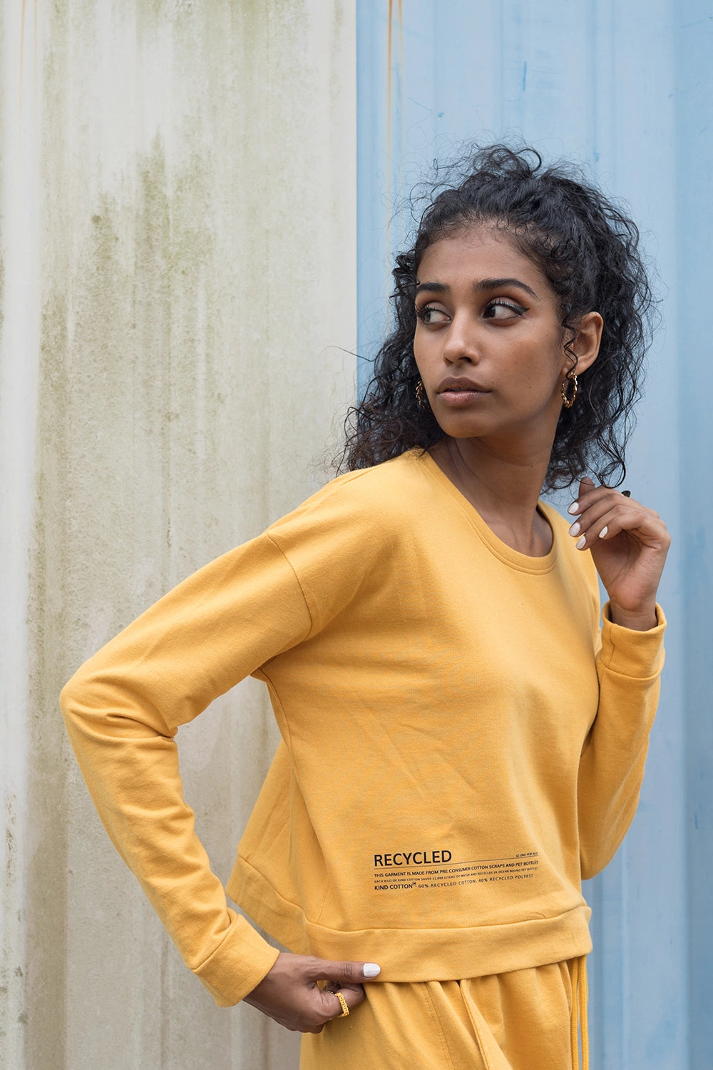 Amber Full Sleeve Crop Top - Jog Co-Ord