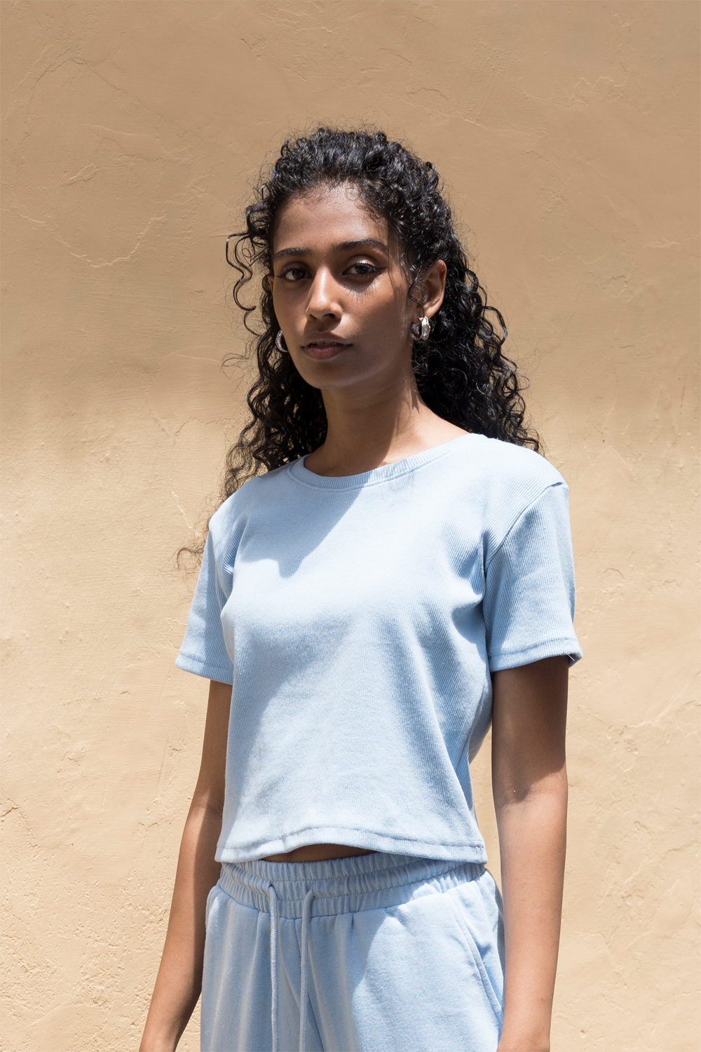 Tranquil Sky Blue Tank Top with Sleeves - Jog Co-Ord