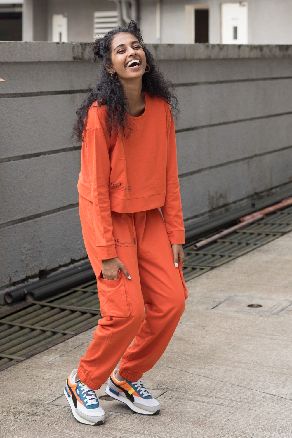 Tangerine Crop Top - Jog Co-Ord