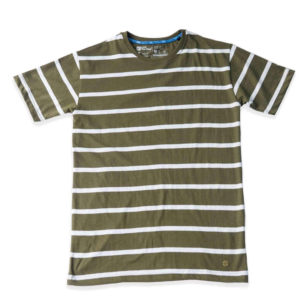 The Stripe Edit – Olive (Slim Fit) - Oneforblue