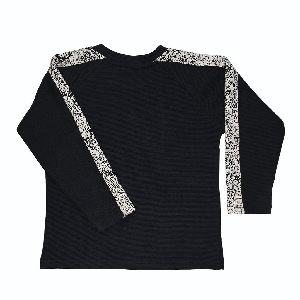 Scribble Dribble Sweatshirt- Navy Blue - Oneforblue