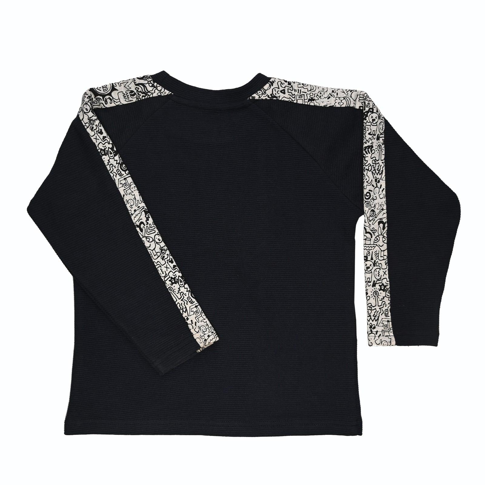 Scribble Dribble Sweatshirt- Navy Blue - Oneforblue