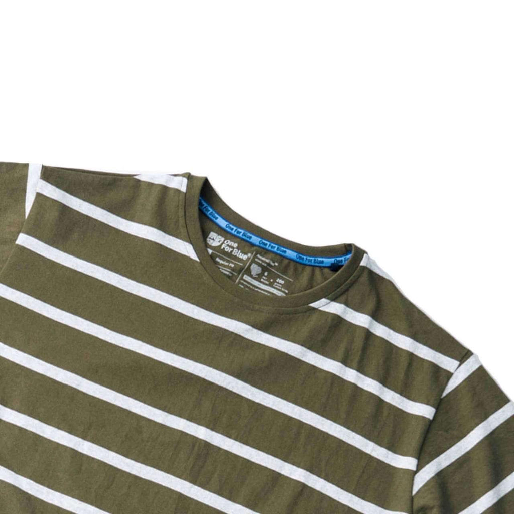 The Stripe Edit – Olive (Slim Fit) - Oneforblue