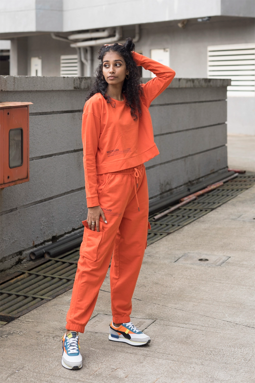 Tangerine Crop Top - Jog Co-Ord