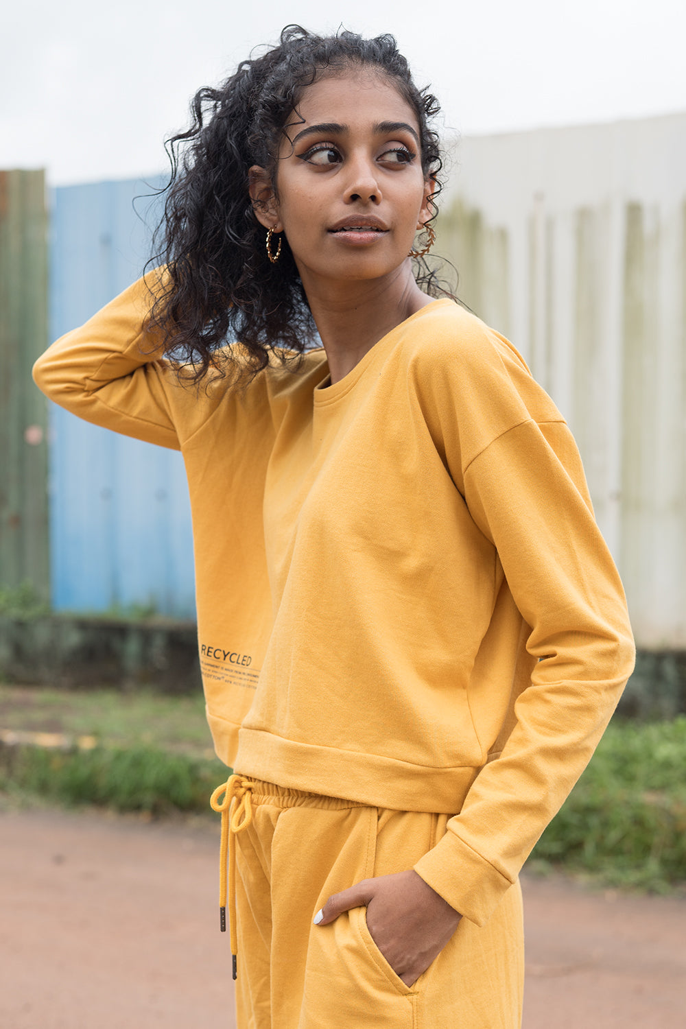 Amber Full Sleeve Crop Top - Jog Co-Ord