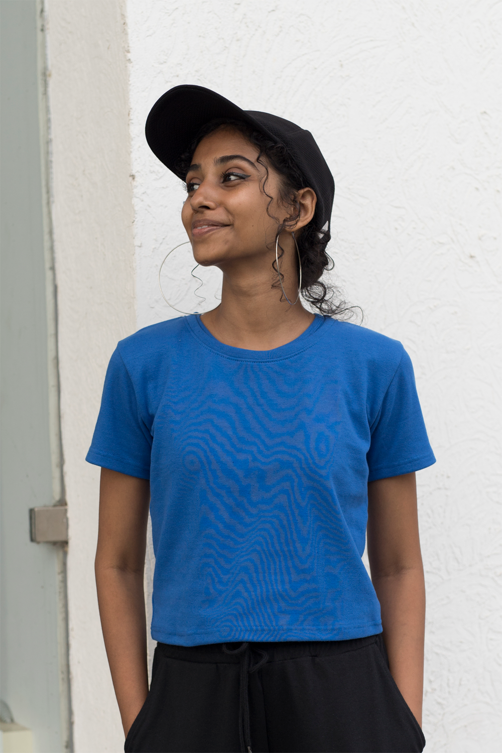Royal blue all season rib top