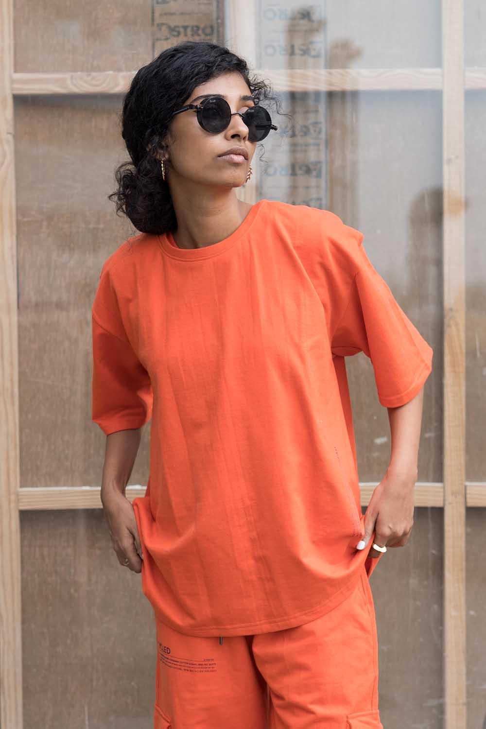 Tangerine Crop Top - Jog Co-Ord