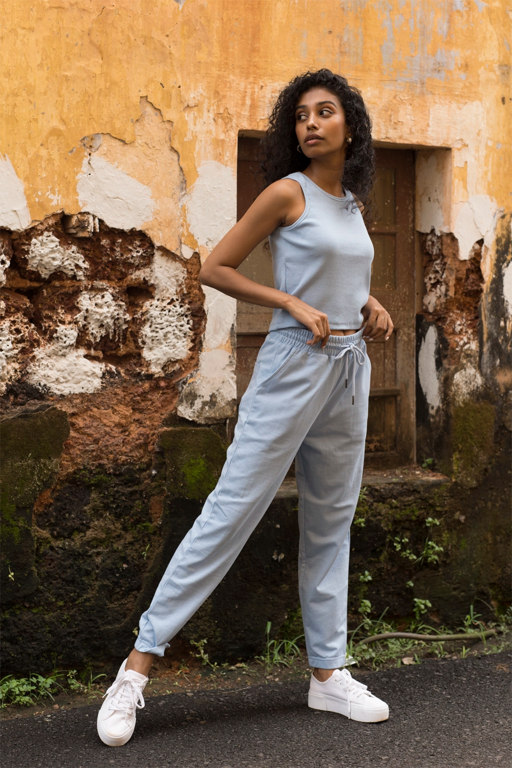 Tranquil Sky BlueTank Top - Jog Co-Ord