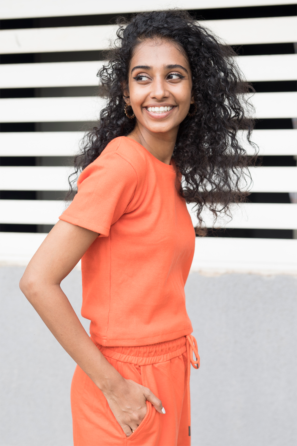 Tangerine Tank Top with Sleeves- Jog Co-Ord