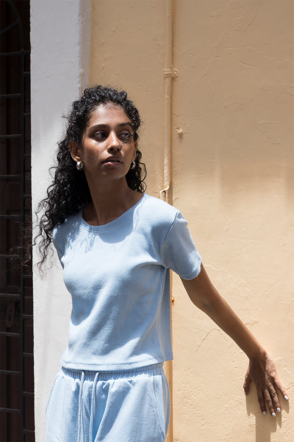 Tranquil Sky Blue Tank Top with Sleeves - Jog Co-Ord