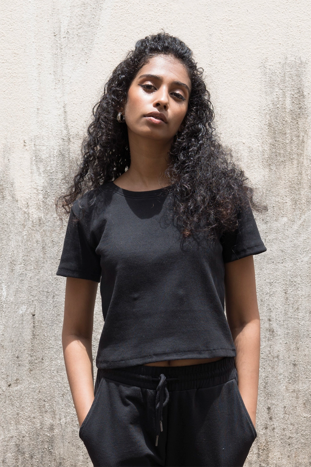 Midnight black all season rib top