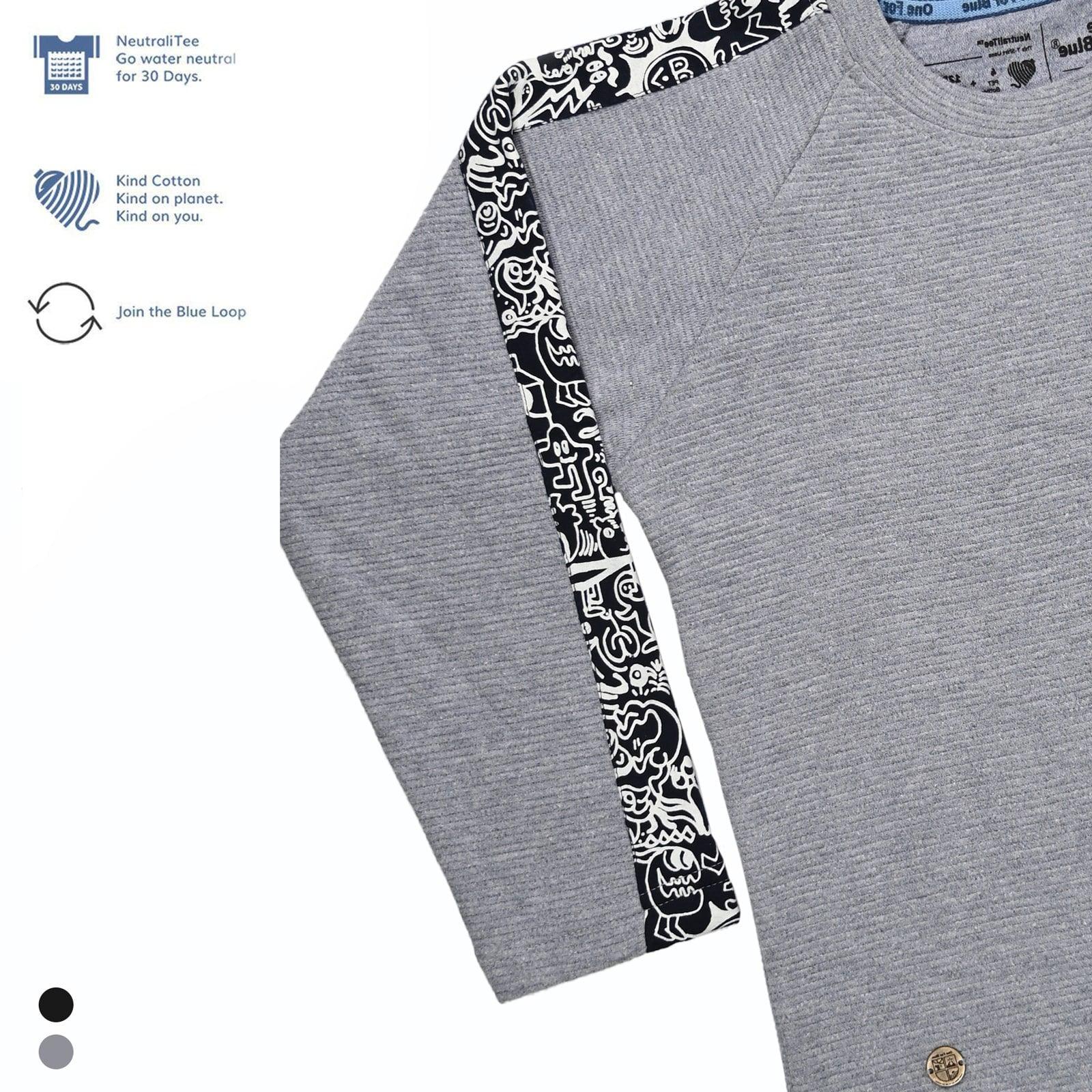 Scribble Dribble Sweatshirt- Grey - Oneforblue