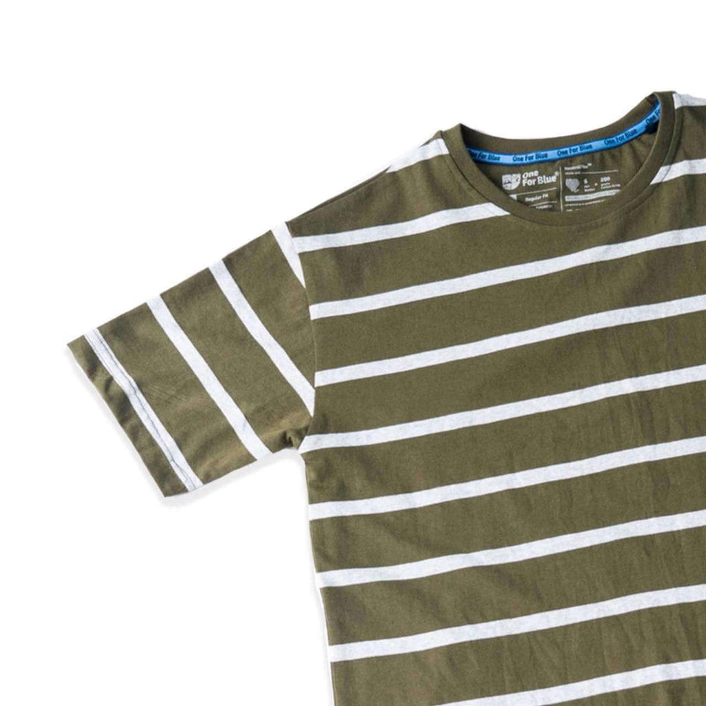 The Stripe Edit – Olive (Slim Fit) - Oneforblue