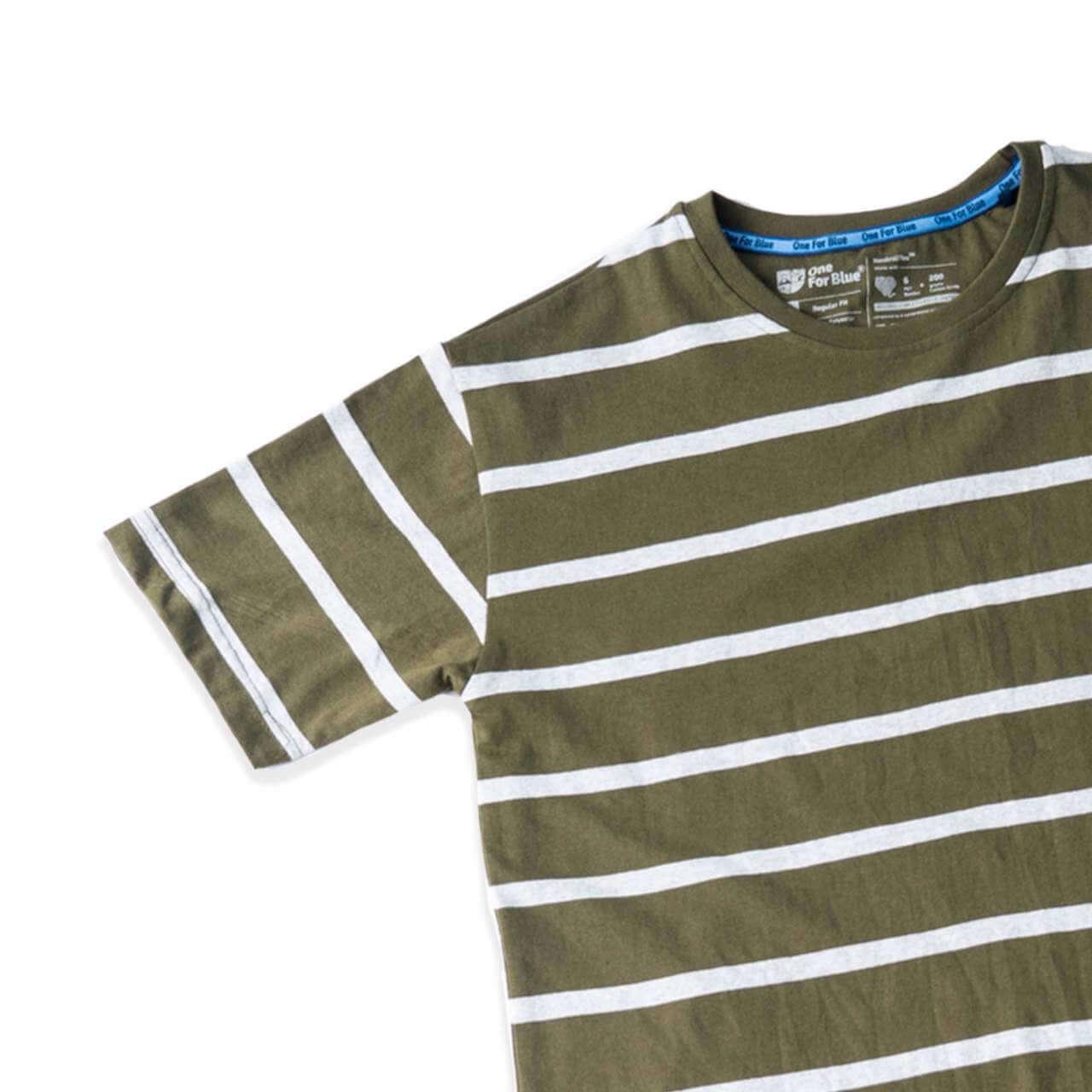 The Stripe Edit – Olive (Slim Fit) - Oneforblue