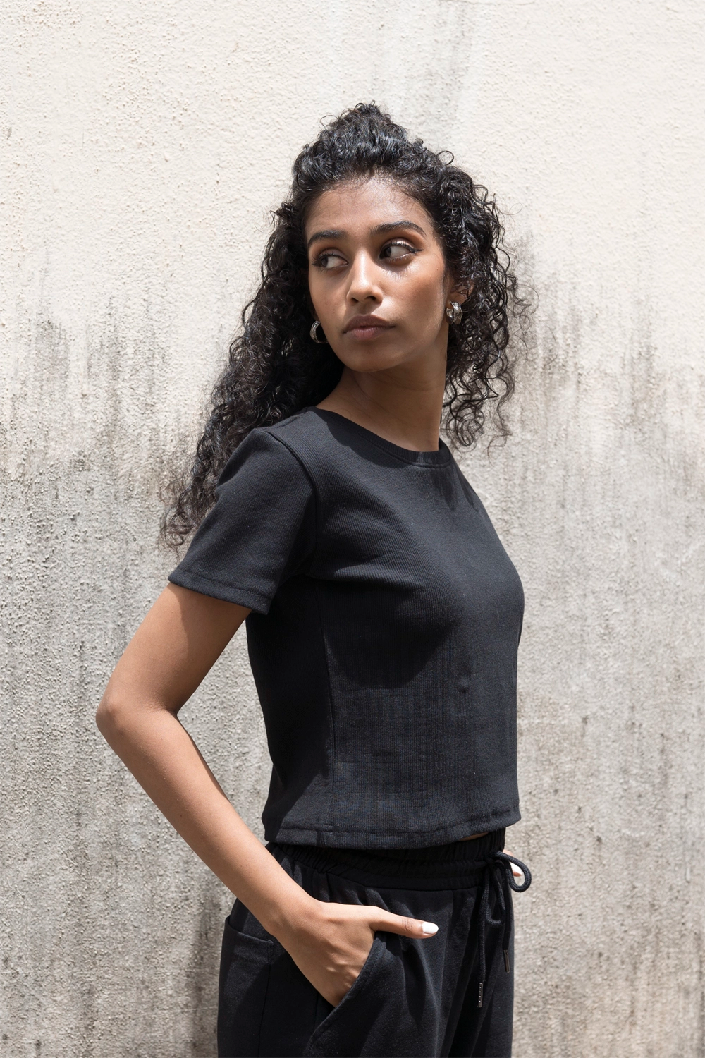 Midnight black all season rib top