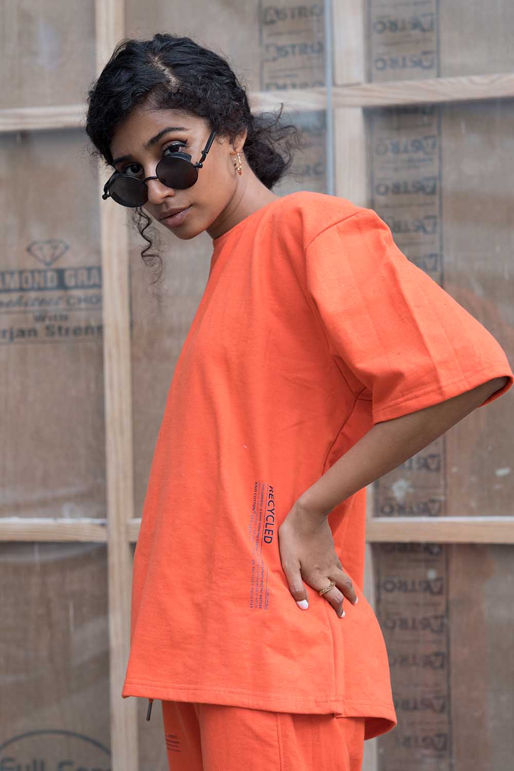Tangerine Oversized Tshirt - Jog Co-Ord