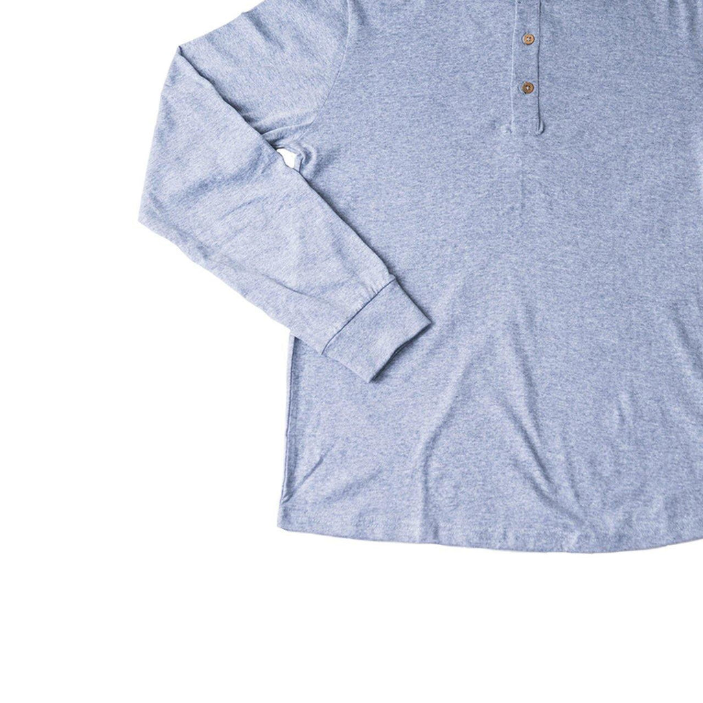 Blue Melange Henley (Slim Fit) - Oneforblue