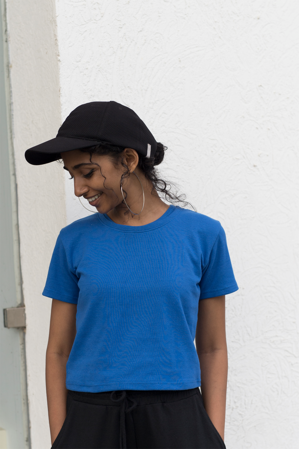Royal blue all season rib top