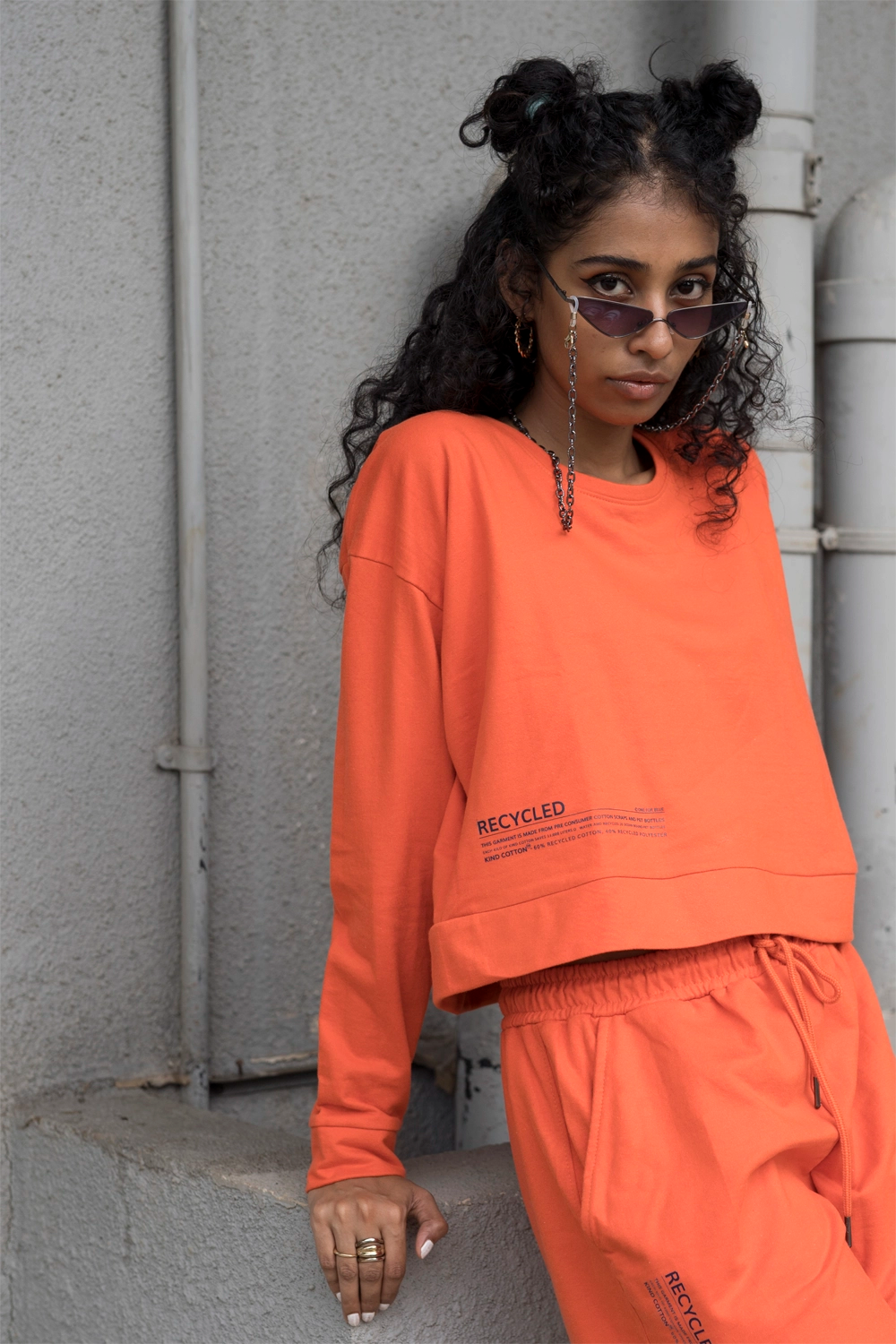 Tangerine Crop Top - Shorts Co-Ord