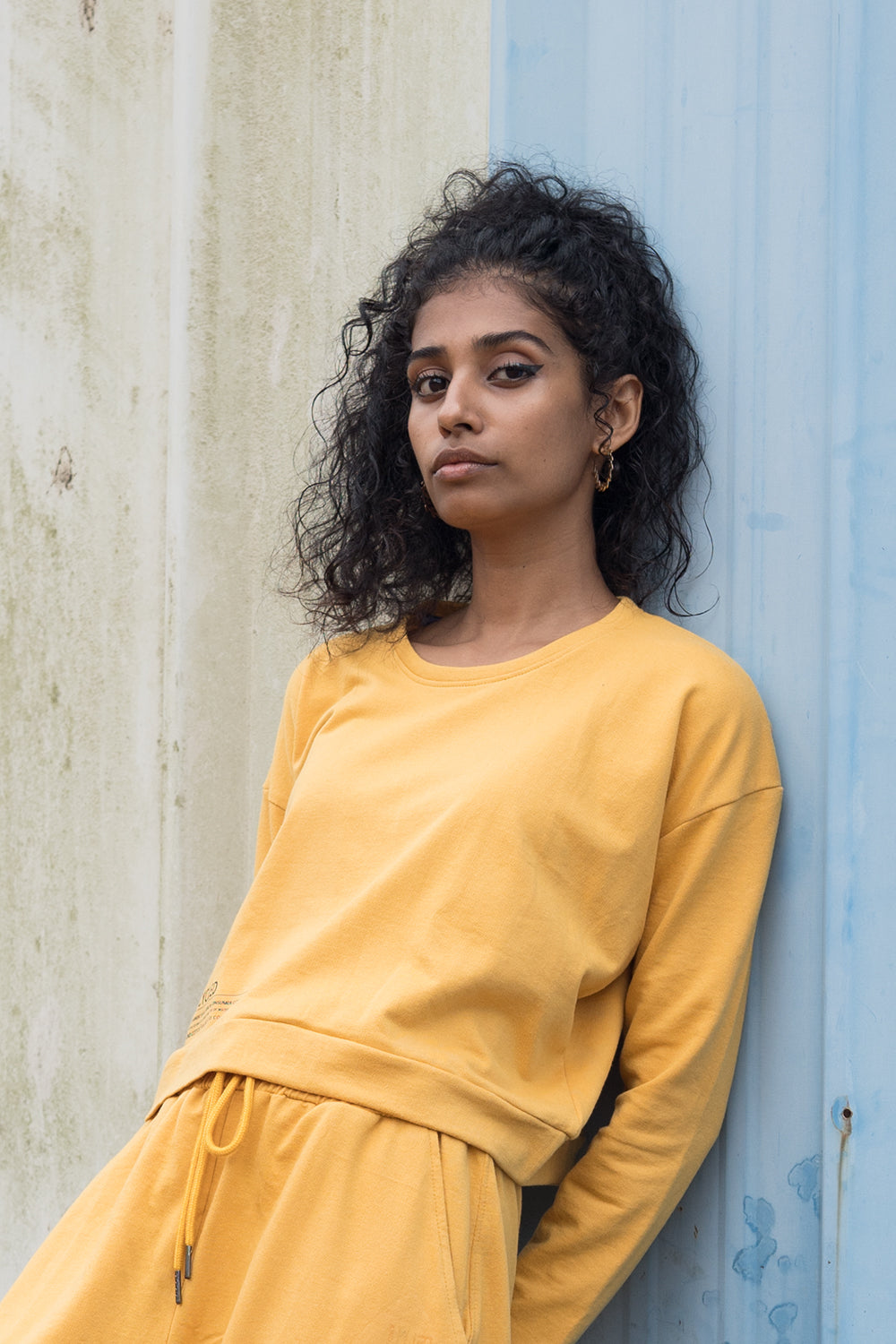 Amber Full Sleeve Crop Top - Jog Co-Ord