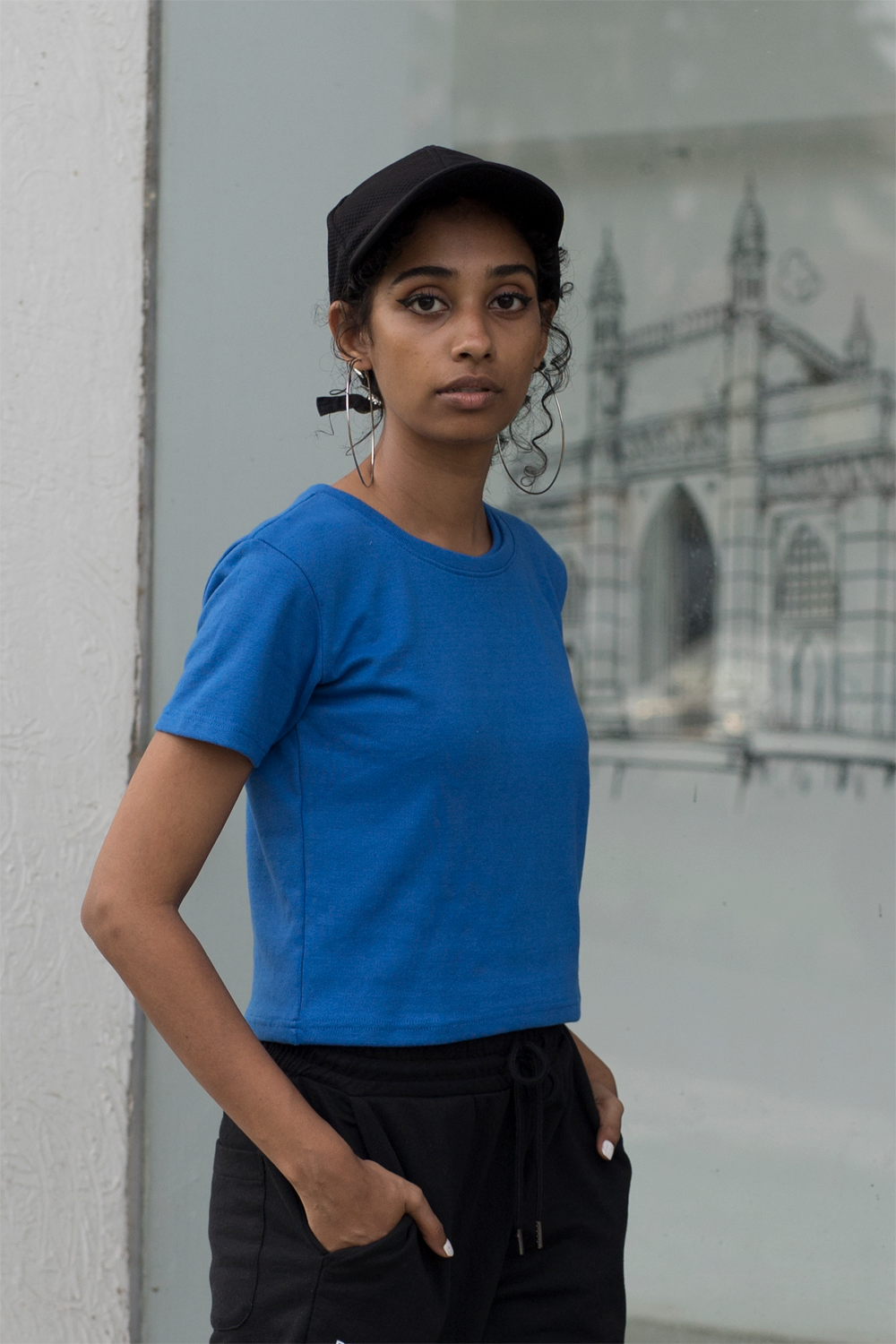 Royal blue all season rib top