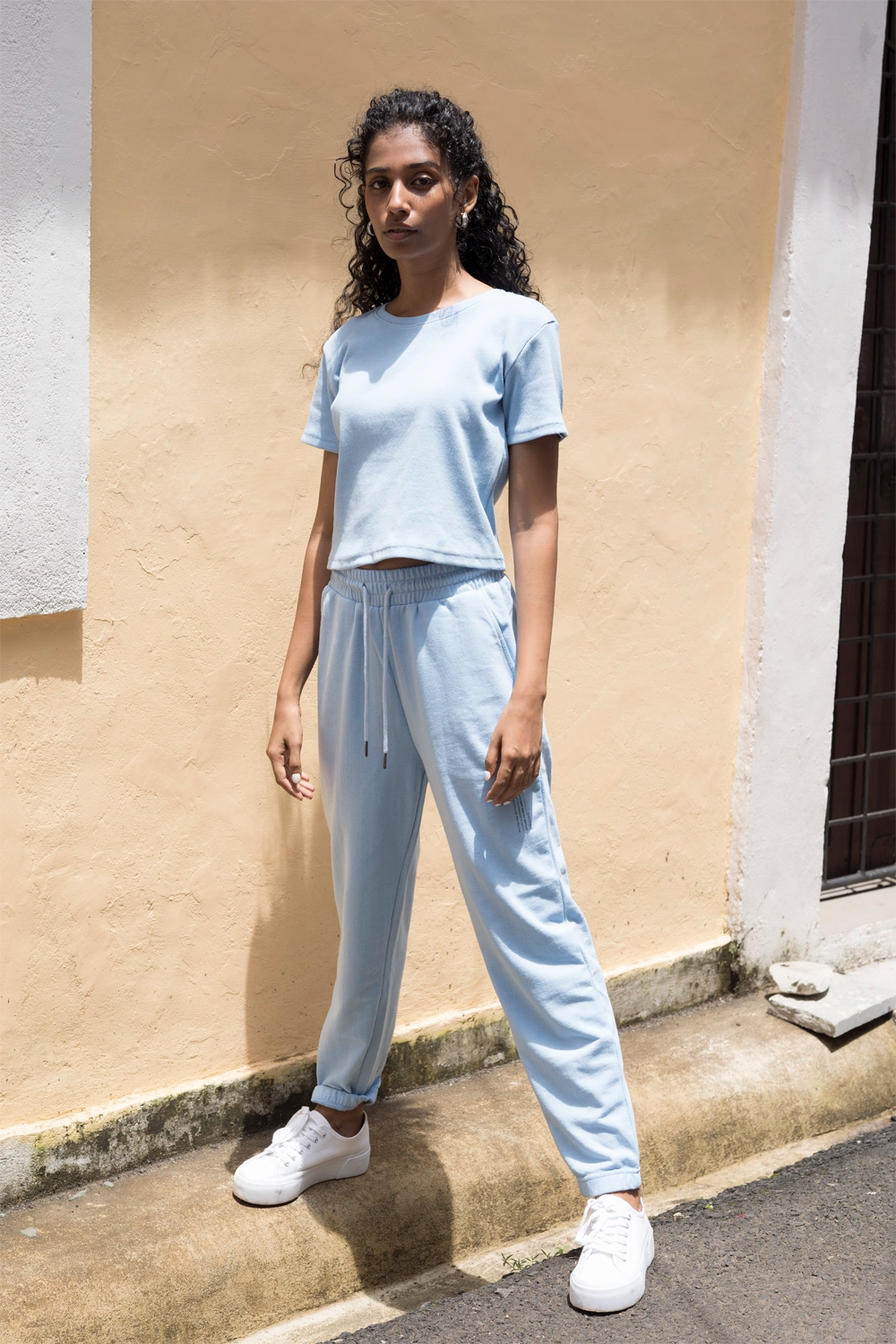 Tranquil Sky Blue Tank Top with Sleeves - Jog Co-Ord