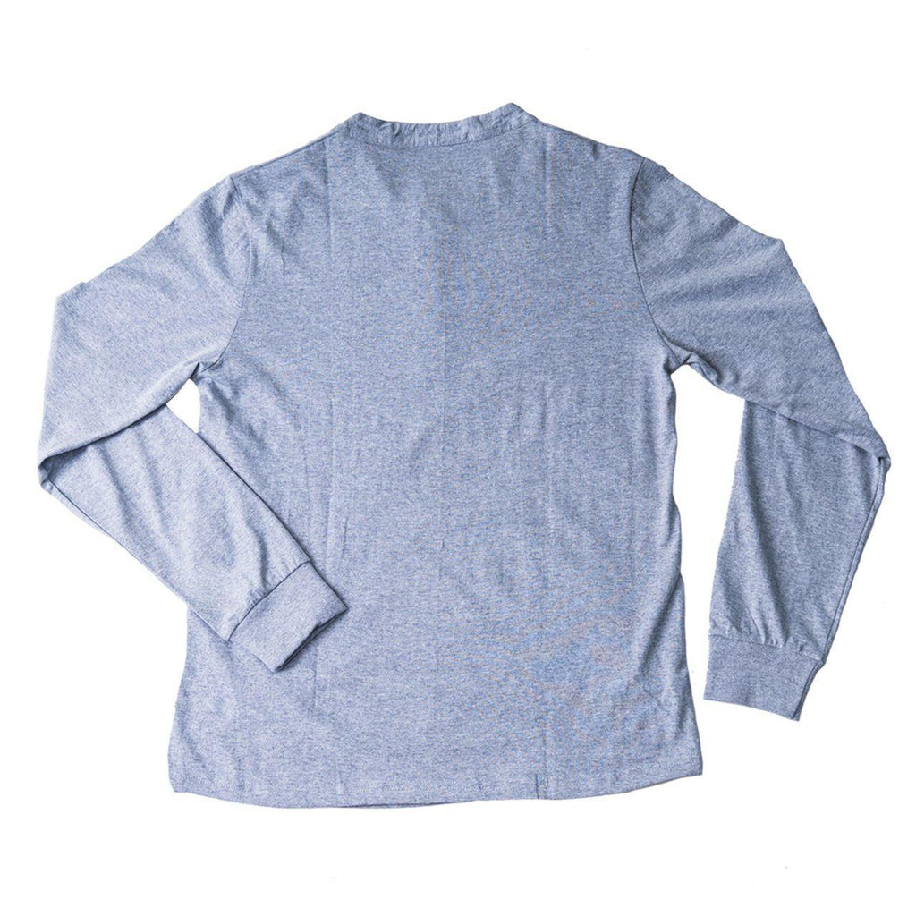 Blue Melange Henley (Slim Fit) - Oneforblue