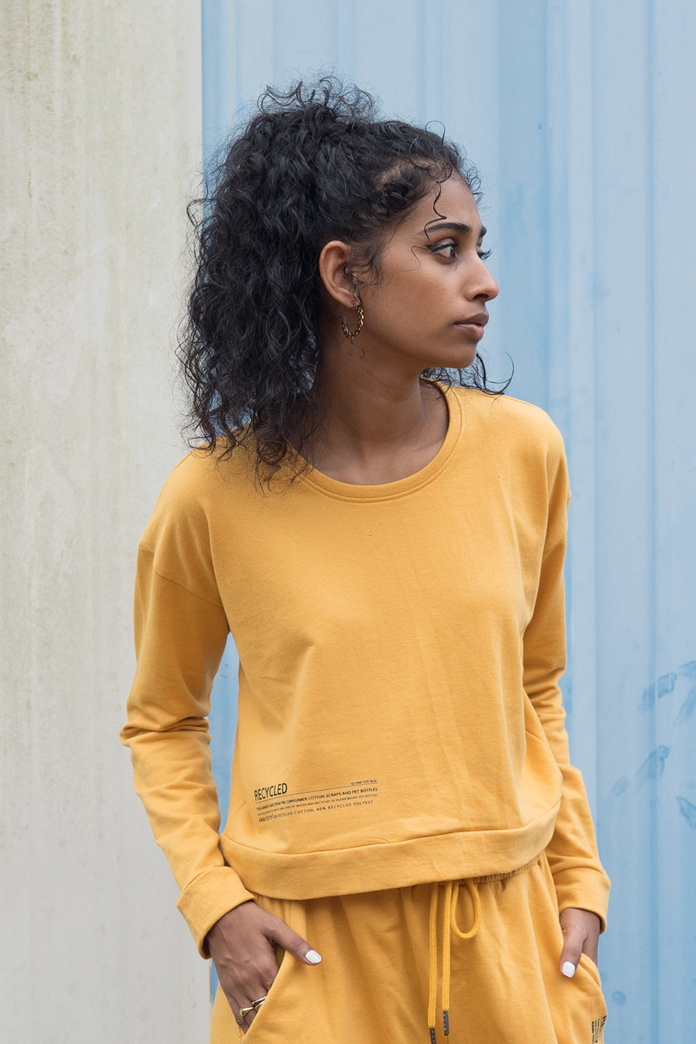 Amber Full Sleeve Crop Top - Jog Co-Ord