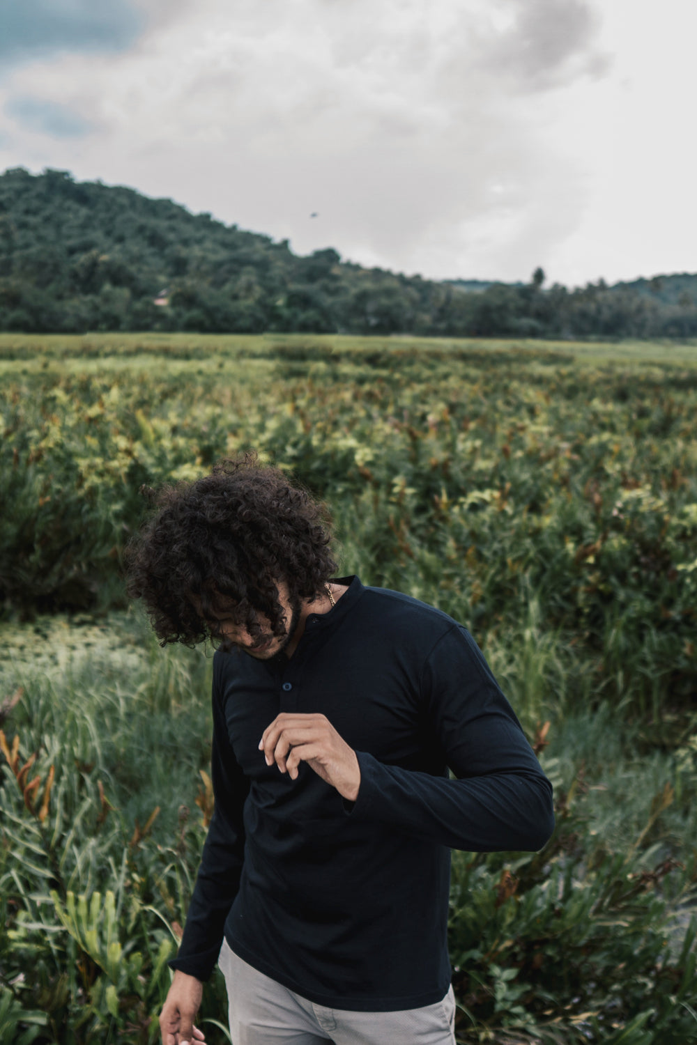 Charcoal Henley (Slim Fit)
