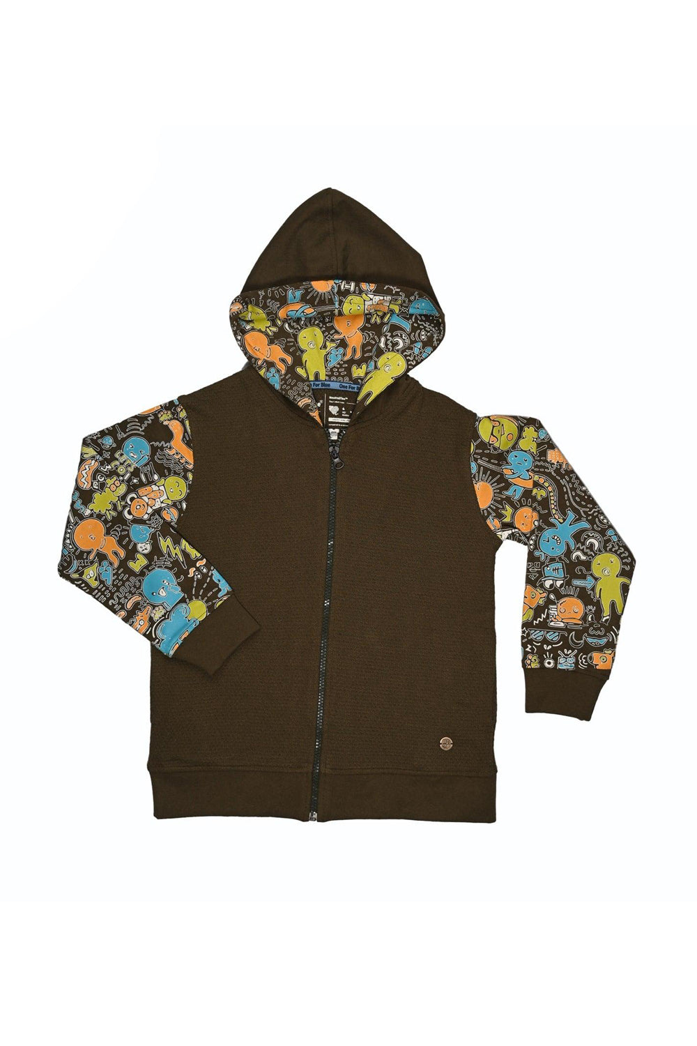 Scribble Dribble Hoodie- Olive Green