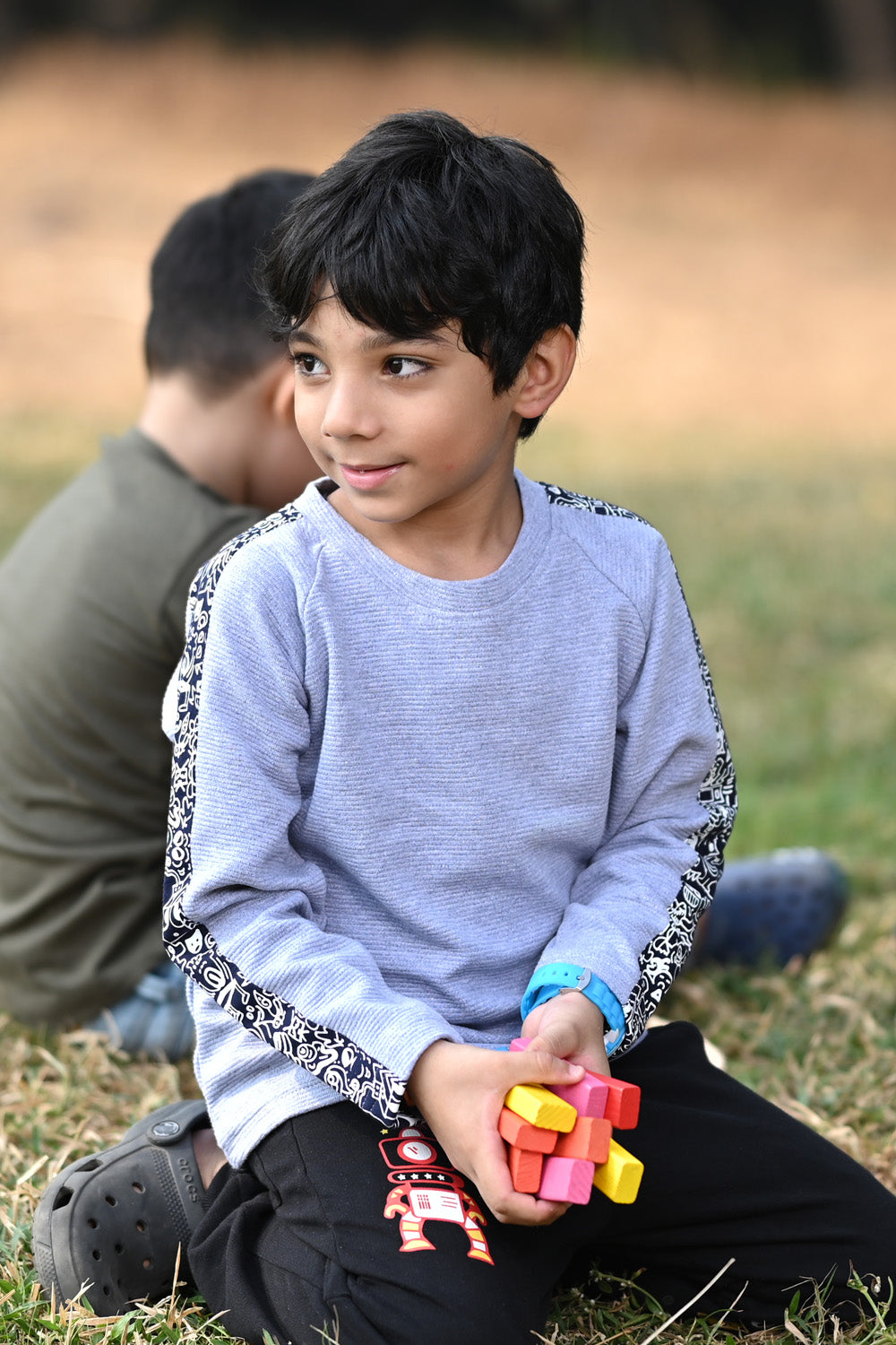 Scribble Dribble Sweatshirt- Grey